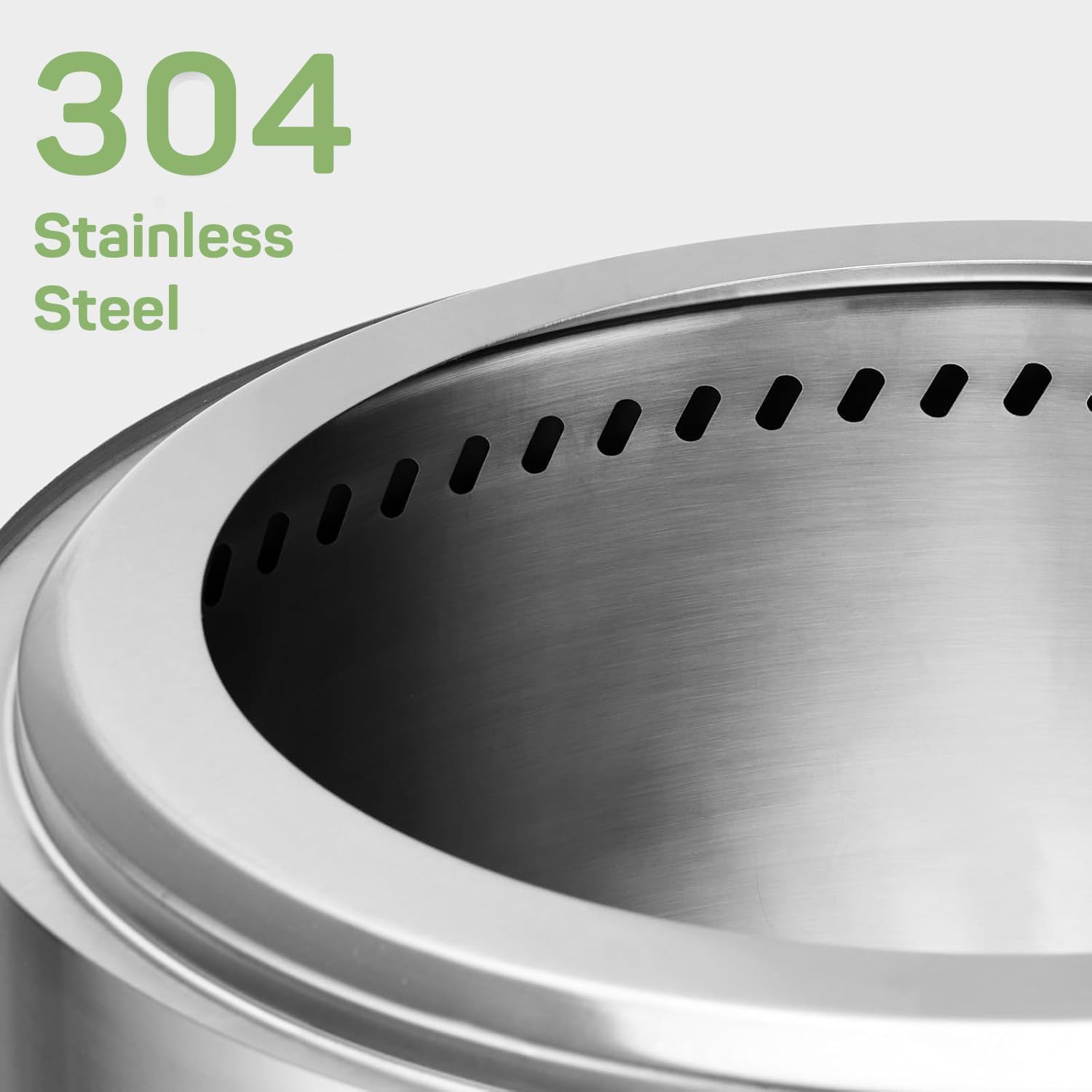 Smokeless Fire Pit, 19-Inch Outdoor Firepit with Stand, Portable Stainless Steel Wood Burning Bonfire for Outside Patio Camping with Carry Bag, Ideal for 4-6 People, 22.44 lbs