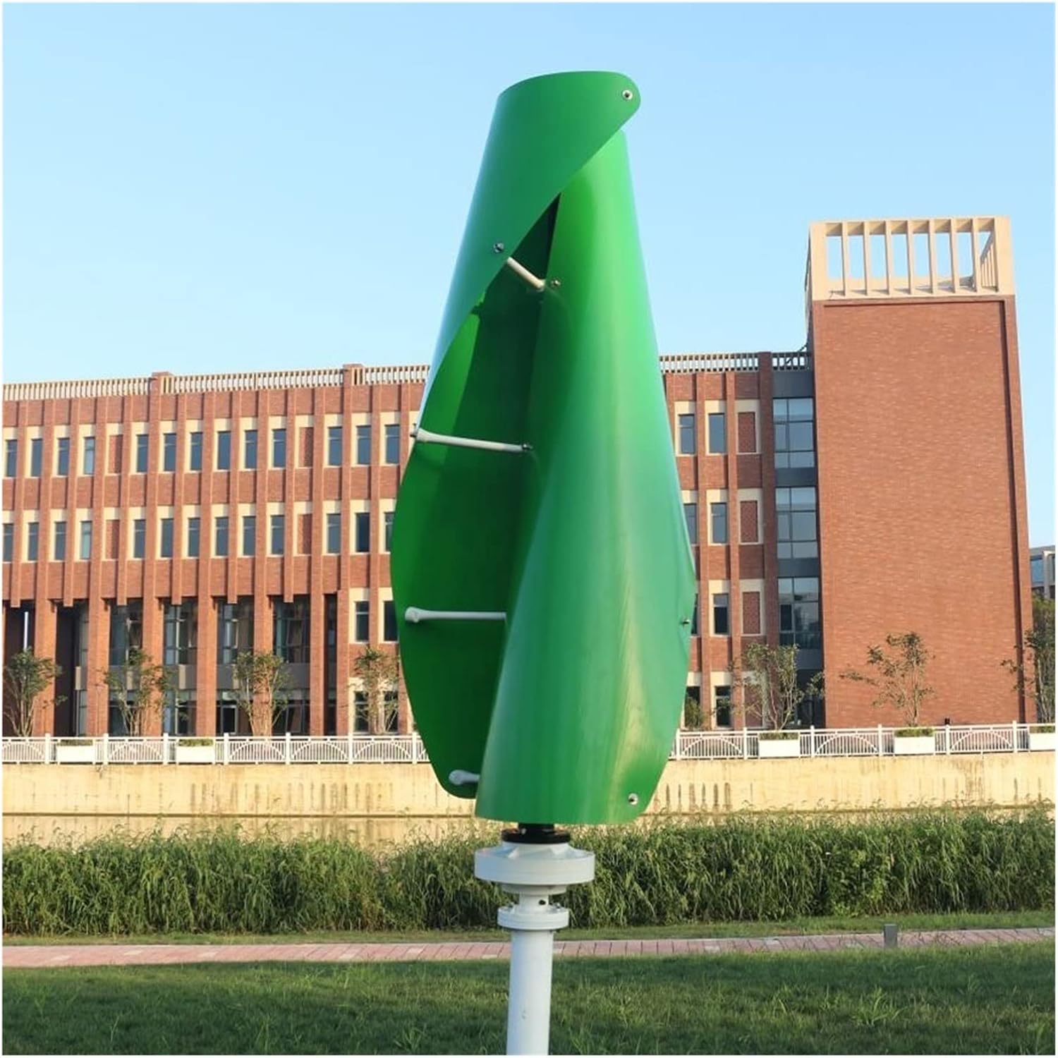 Wind Turbine Generator Kit, 10KW Wind Turbine Generator Vertical Turbine Alternative Free Energy Windmill 24V 48V 96V Hybrid Controller for Homeuse for Hybrid Solar Wind System(Green,48V)