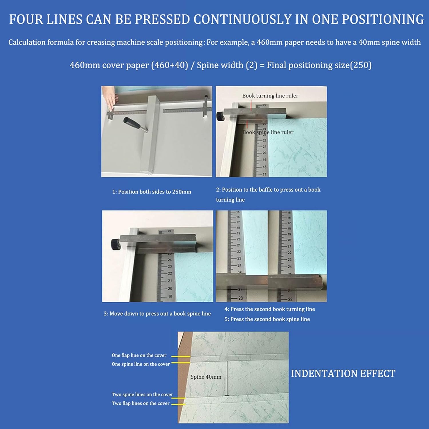 Creasing Machine, Manual Small Paper Creasing Machine, Heavy Duty A4 Paper Card Folder Creasing Tool for Office