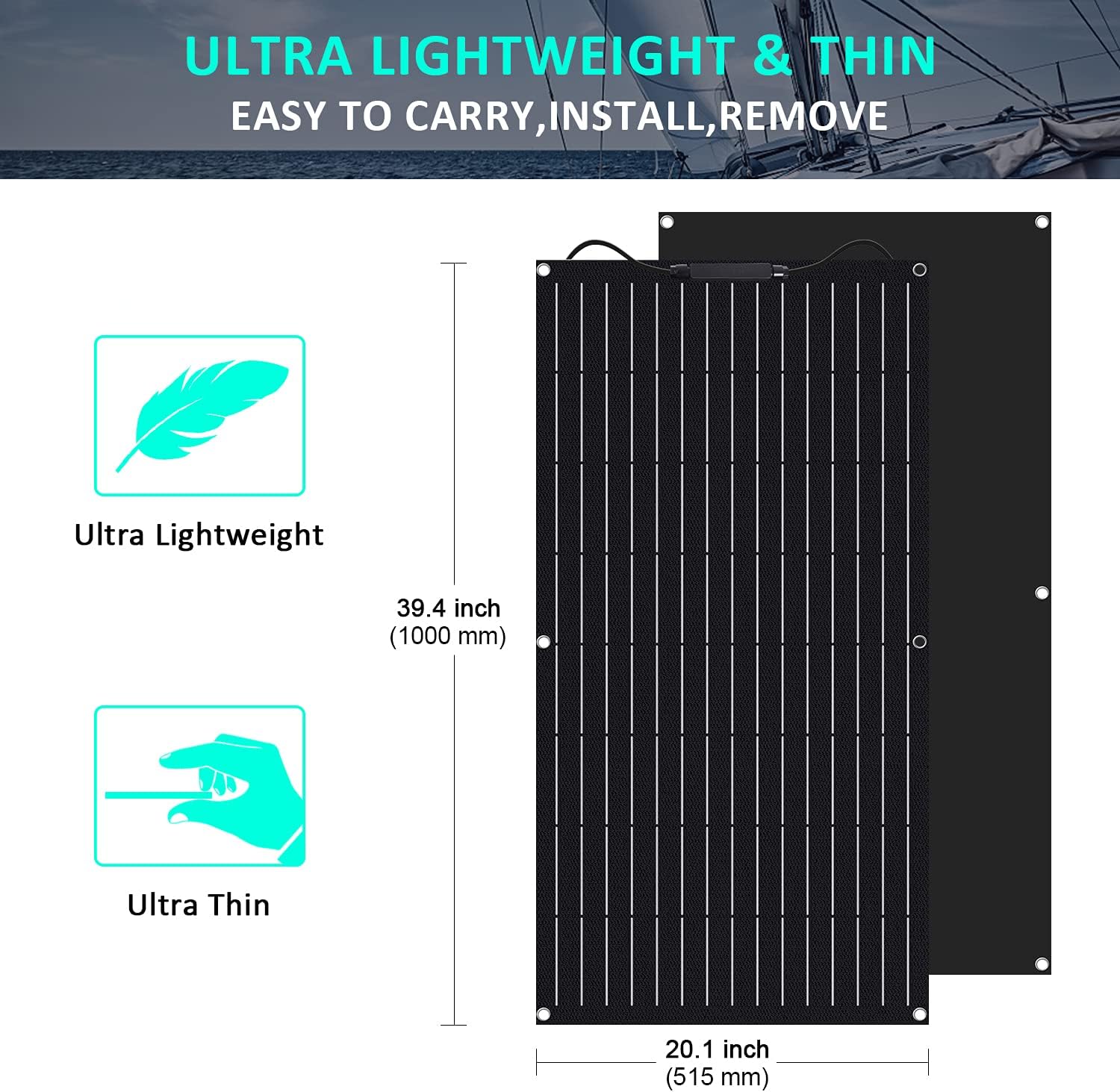 600W Solar & Wind Power Kits Home Off-Grid System for Charging 12V Battery：400W Wind Turbine Generator + 200W ETFE Flexible Mono Solar Panel + Hybrid Charge Controller+ 1000W 12V Inverter