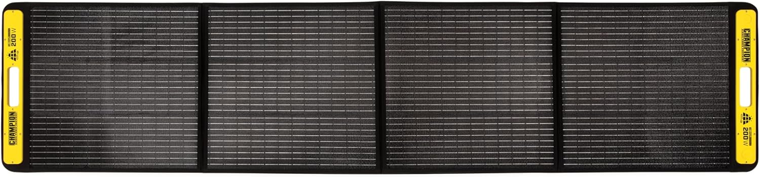 Champion Power Equipment 201247 200-Watt Portable Foldable Solar Panels with Extension Cable and Kickstand