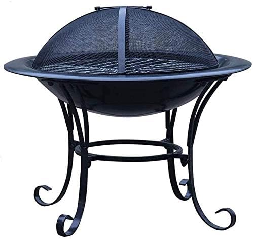 ItzZa Fire Pits Outdoor Wood Burning Firepit Fire Pit Garden Outdoor Patio Rustic Heavy Free Standing Round Bowl