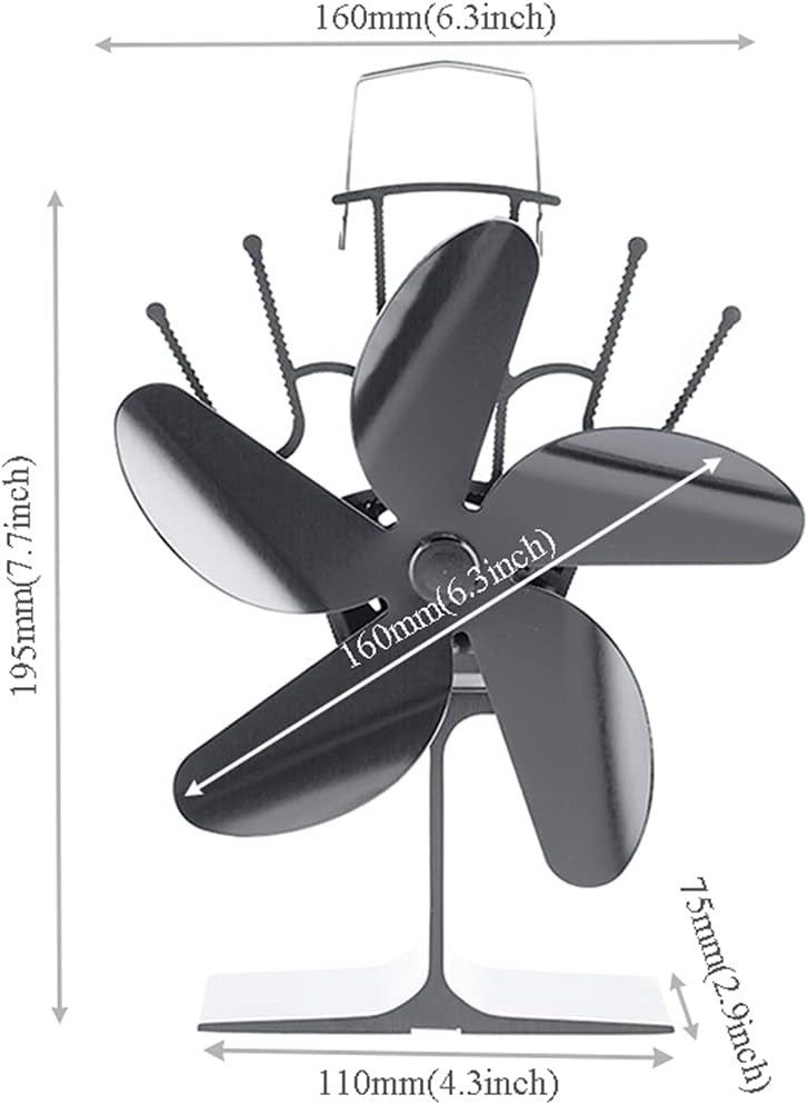Quiet Heat Powered Stove On Chimney For Wood Log For On Chimney For Wood Log