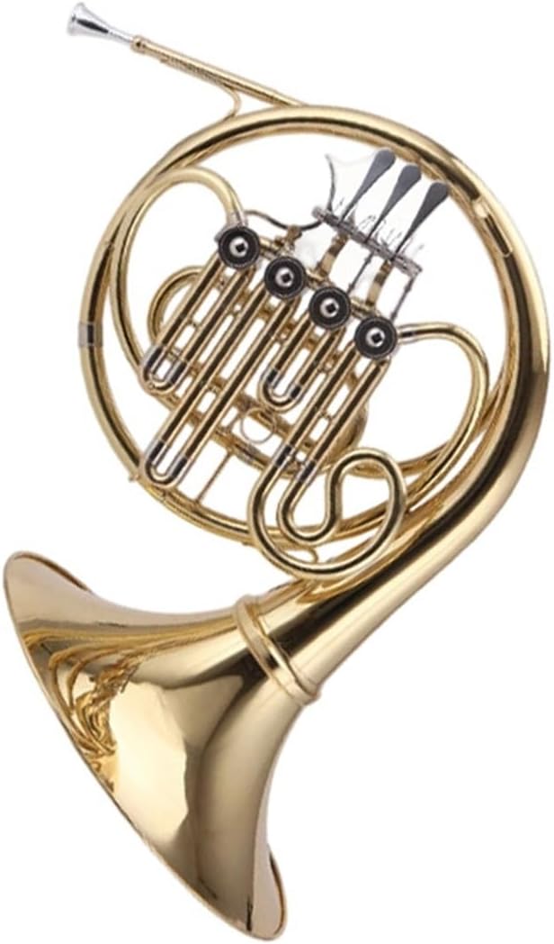 4 Key French Horn French Horn Four Key Single Row B Flat Beginner Playing Practice Professional Instrument(Single row)