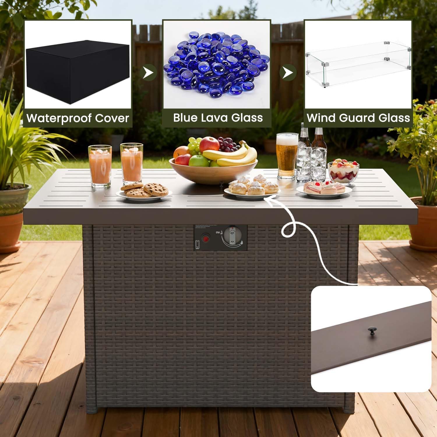 Propane Fire Pit Table, 44