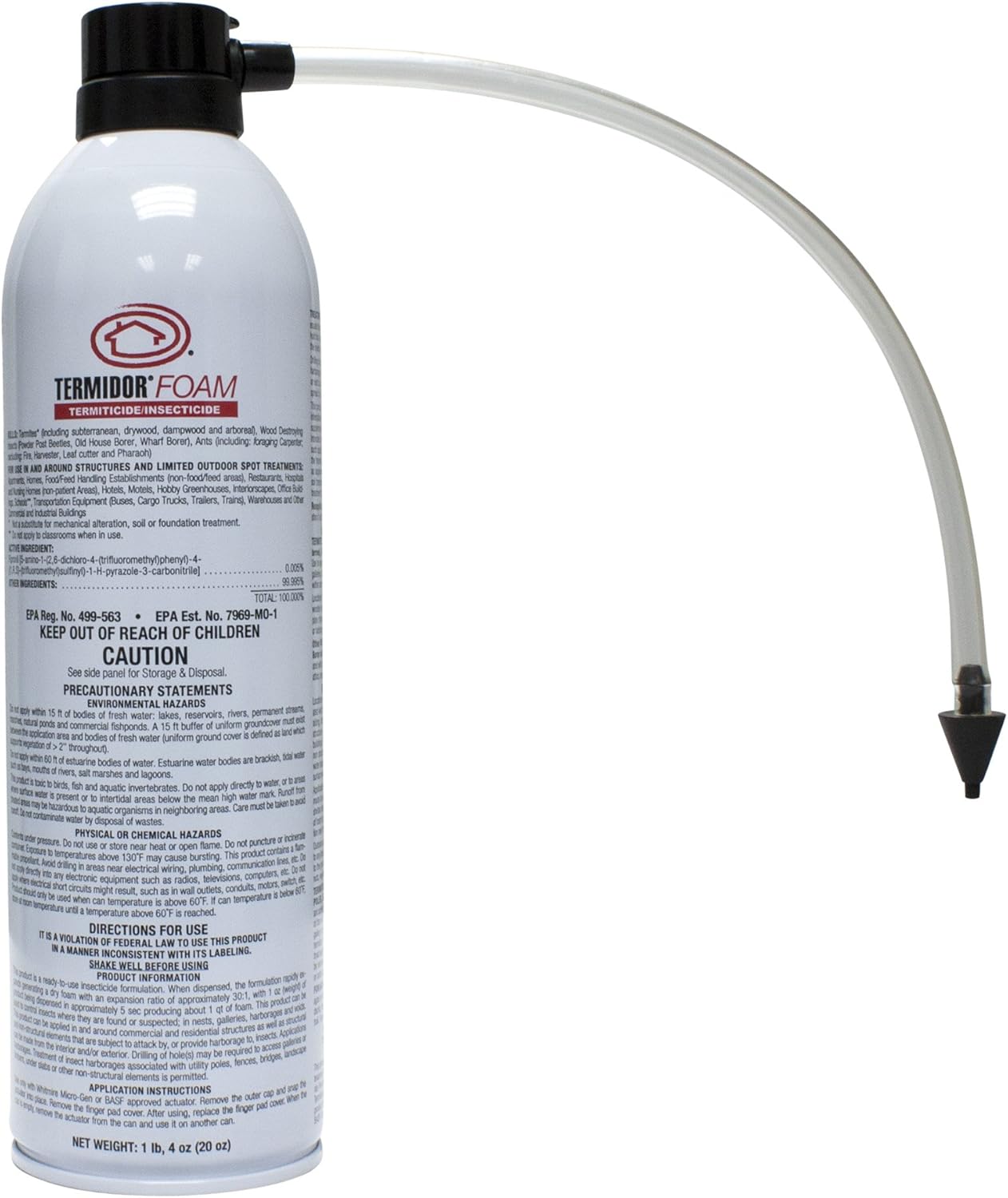 BASF Termidor Foam 20 oz 4 Pack - Termiticide Insecticide for Termites, Ants & Wood Destroying Pests & Insects