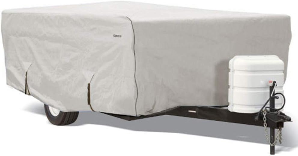 Eevelle Goldline Pop Up Camper Cover - Waterproof, Heavy Duty, Breathable Fabric with Marine Grade Straps - UV Protection - First Class Accessories for Trailer RV