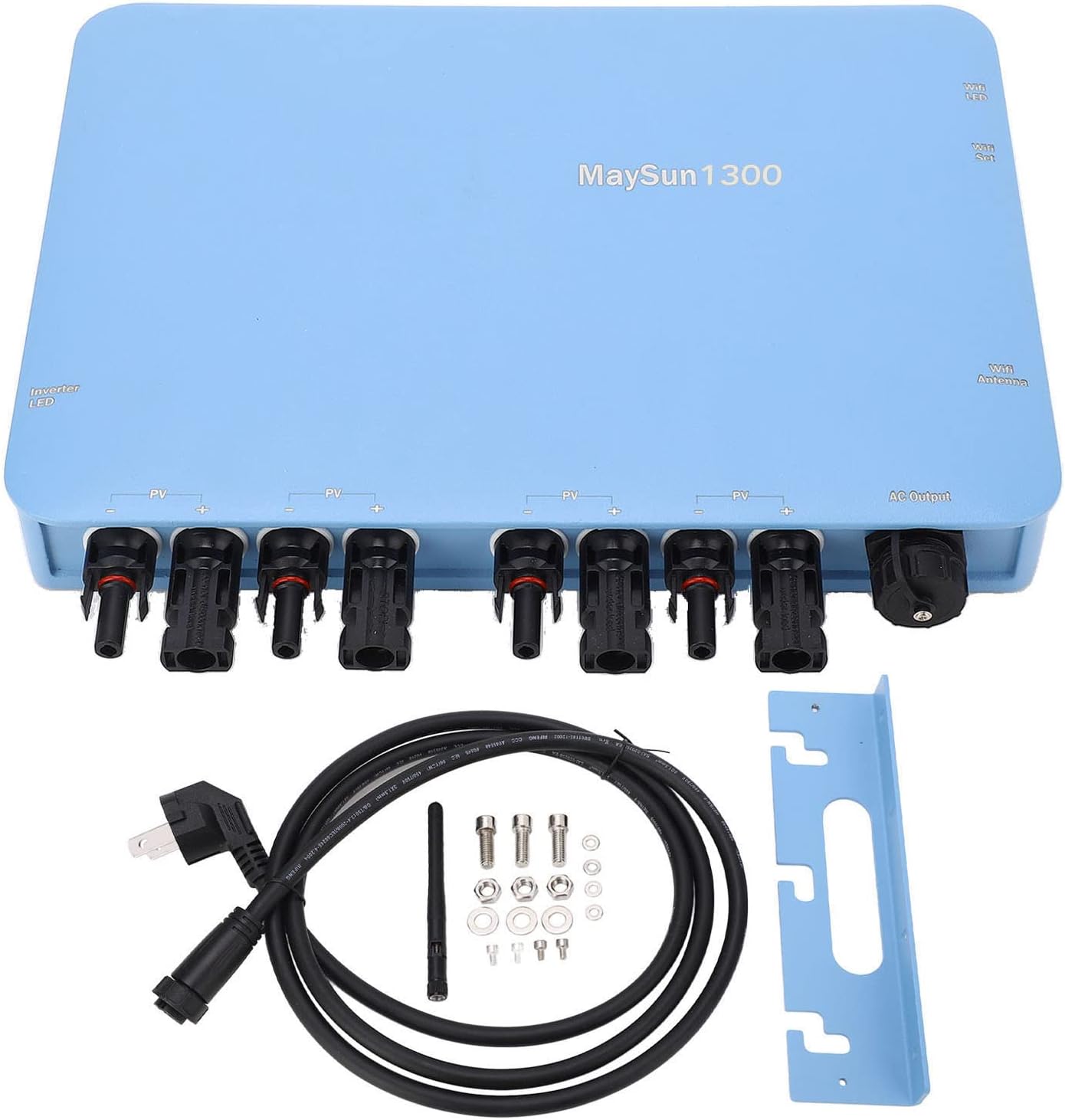 Fafeicy Solar Inverter Pure Sine Solar Grid Tie Micro Inverter Control MPPT DC to AC 120V 230V (1300W)