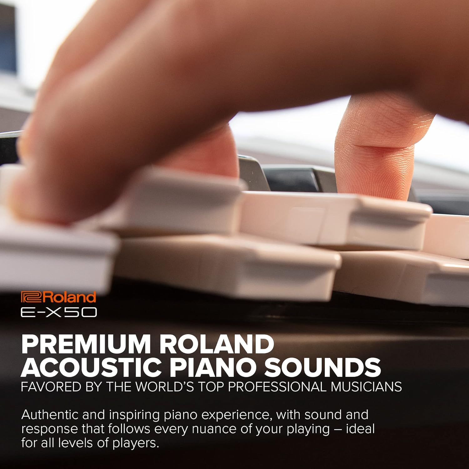 Roland E-X50 Electronic Arranger Keyboard – Easy-to-use | Stereo Speakers | Bluetooth | Professional Roland Sounds | Mic Input | Auto-accompaniment Function