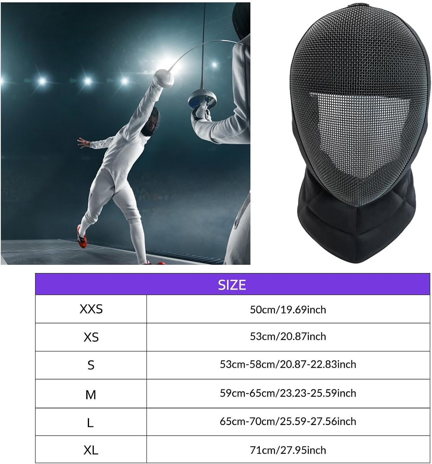 Fencing Helmet Comfortable Breathable for Sparring, Kendo, Sports Accessories, Stabproof Face Cover Gear