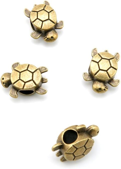 500 Pieces Jewelry Making Charms Findings Antique Bronze Brass Fashion Jewellery Wholesale Supplies Pendant Lots Bulk Supply V6WO1 Turtle Tortoise Loose Beads