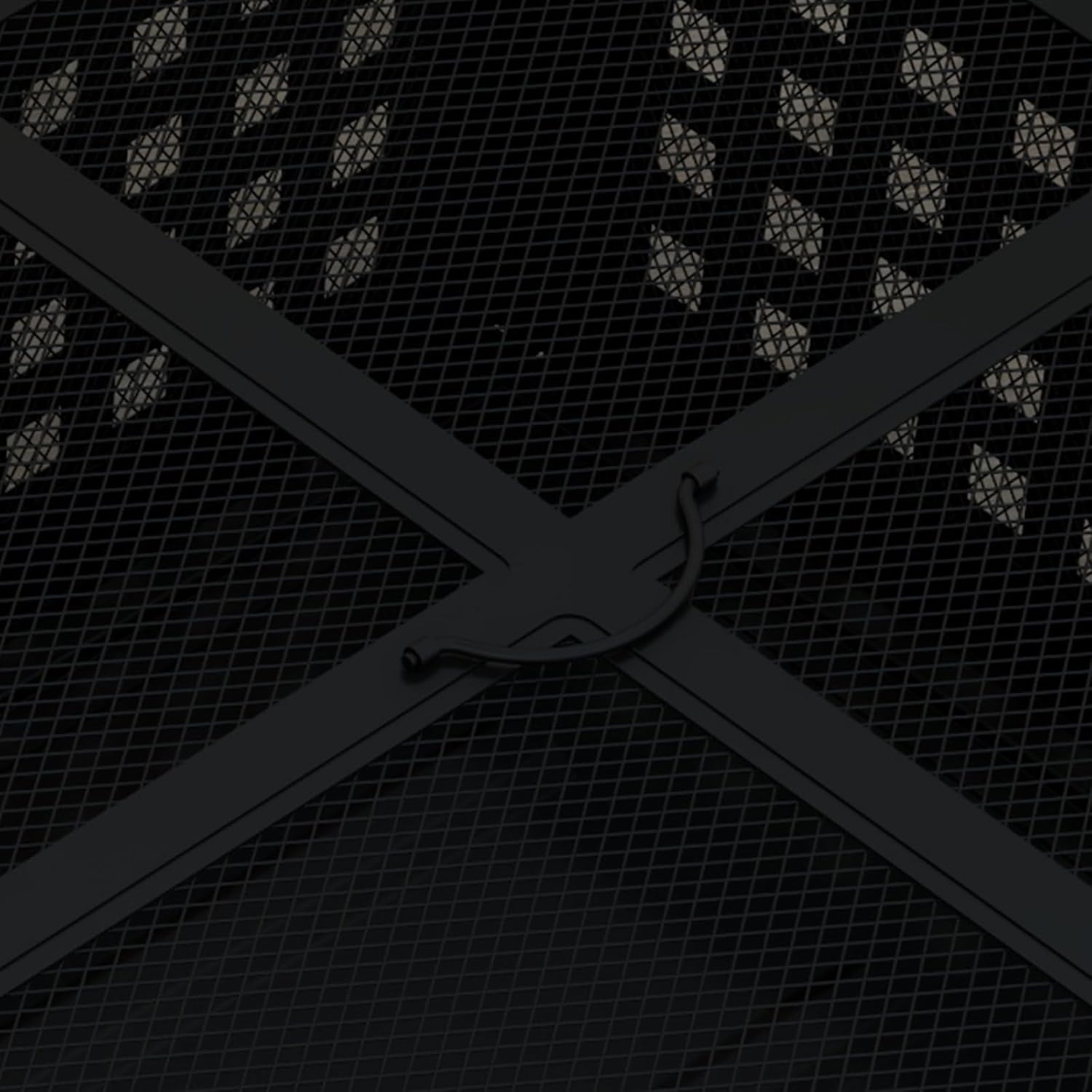 Outdoor Fire Pit 21.7 Inches Foldable Portable Square Fire Pit Wood Burning with Spark Screen Easy to Assemble Suitable for Courtyard Garden Camping Picnic Bonfire Black