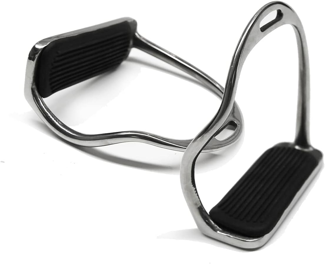 UNISTRENGH Western Stainless Steel Horse Riding Stirrups Equestrian Saddles Accessories Anti-Skid Horse Pedal Super Lightweight Equestrian Safety Equipment