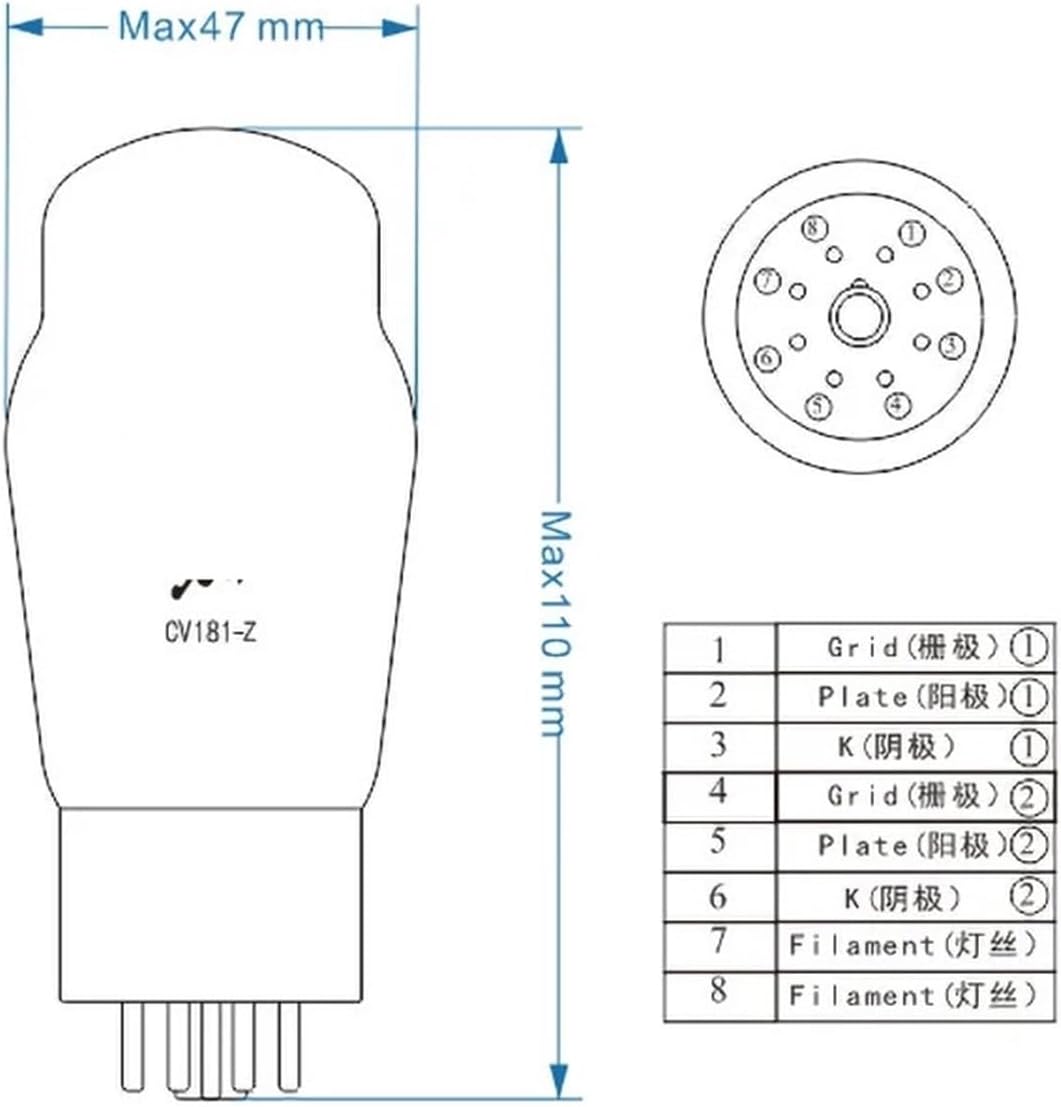 Electronic Tube CV181-Z CV181Z Vacuum Tube Upgrade 6SN7 6N8P 5692 6H8C CV181 Electronic Tube Amplifier kit DIY HiFi Audio(2 pcs)