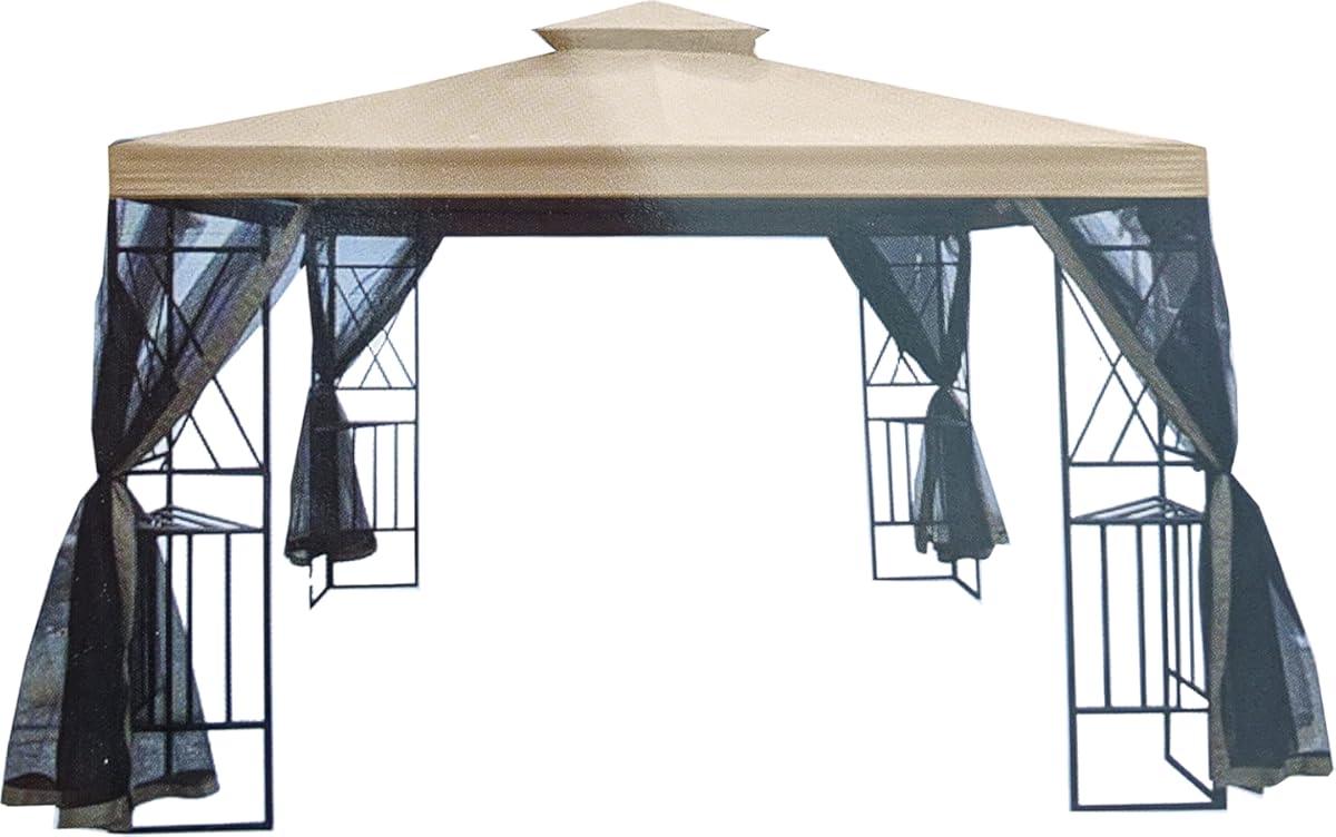 Garden Winds Replacement Canopy Top Cover Compatible with The Aldi Gardenline Belavi 2023 Gazebo - 350