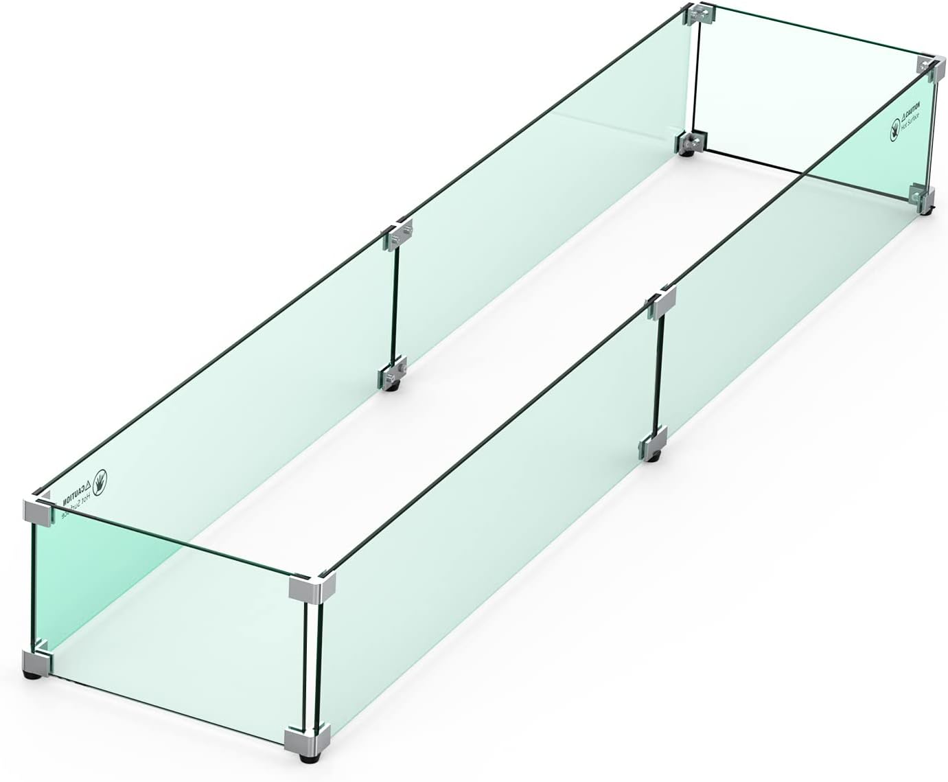 Skyflame Fire Pit Table Glass Wind Guard - 54