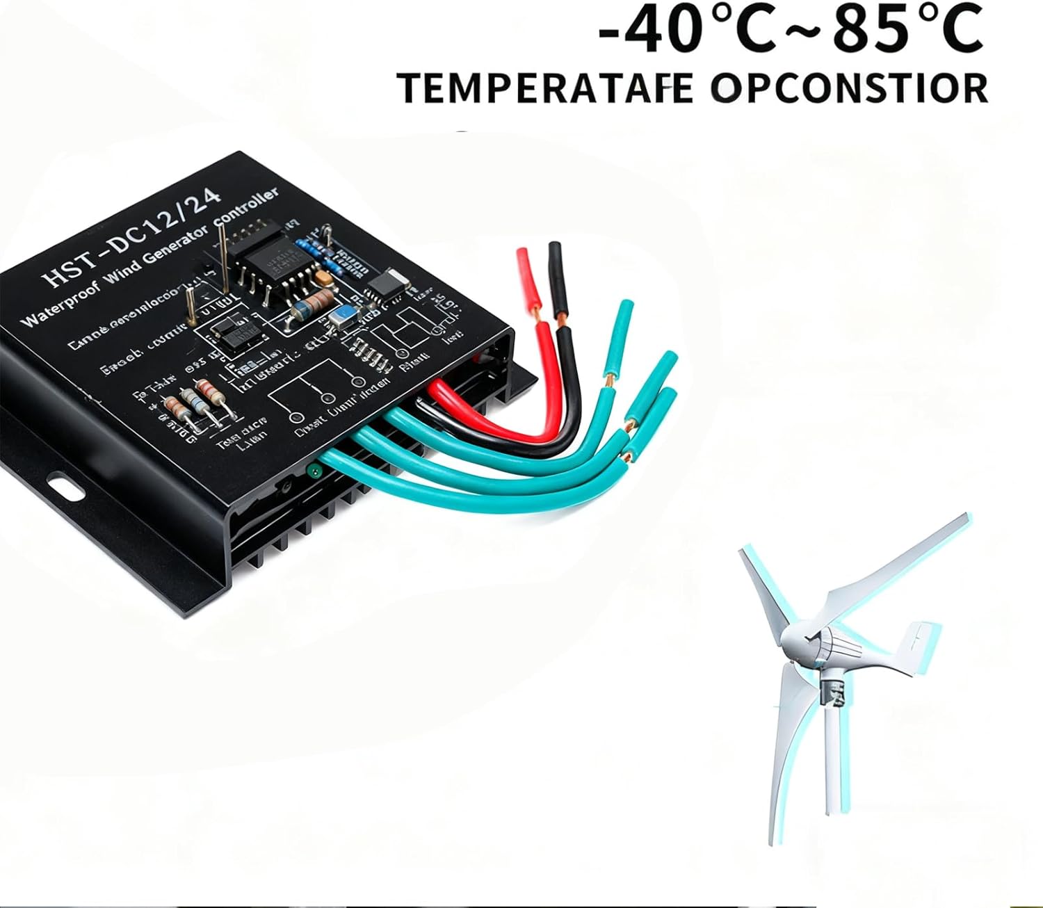 220v,1200W-3600W MPPT Waterproof Wind Turbine Charge Controller, 20A -30A Low Wind Speed Regulator Voltage Boost 12V 24V AUTO 48V (No Noise)