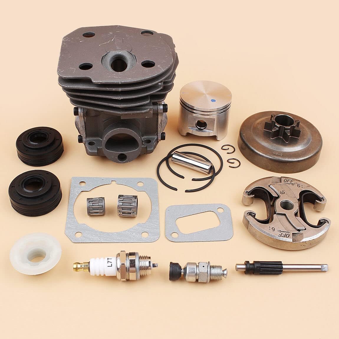 Replacement Spare Part for Chainsaw Cylinder Piston Clutch Drum for Husquarna 353 351 350 346 XP Saw Big Bore 45mm