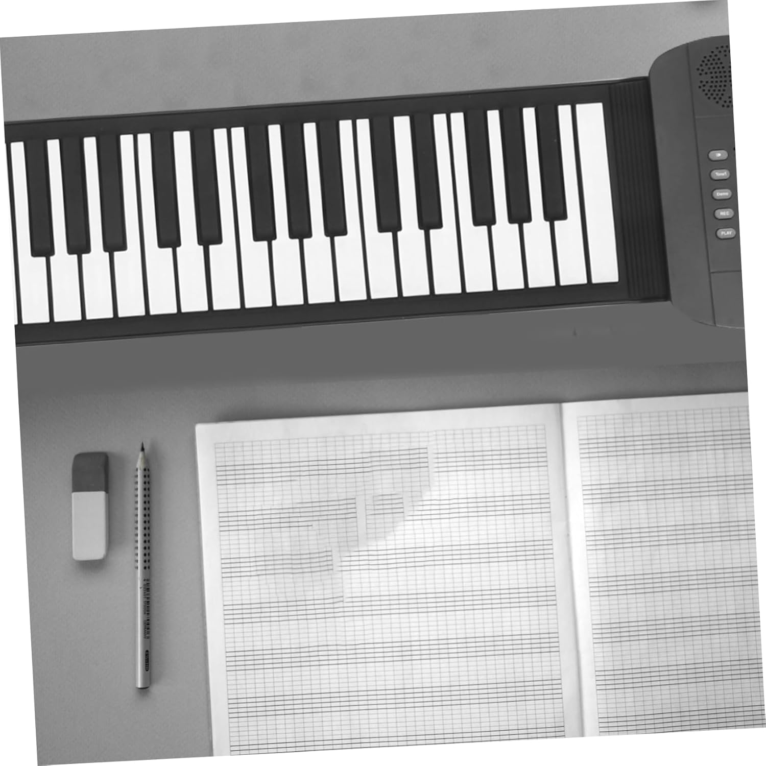 Keys Portable Up Piano for Beginner Electronic Keyboard with Rhythms Timbre Lightweight Hand Piano for Students Easy to Carry Use