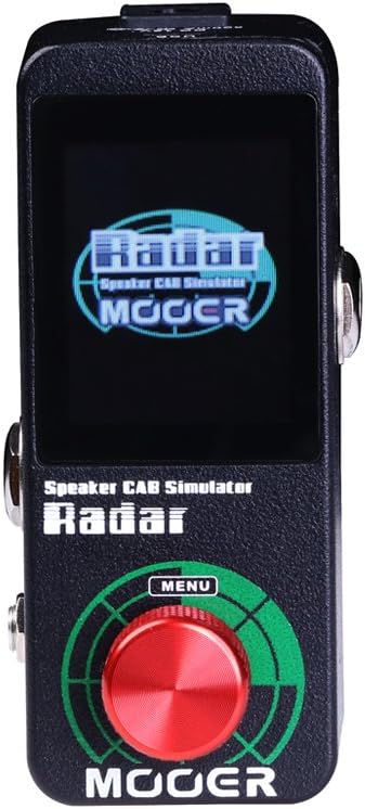 MOOER Radar Guitar Speaker CAB Simulator Guitar Pedal for Electric Guitar and Bass Guitar with 36 Preset slots, 30 Different Speaker Cab models,11 Mic models, and 4 Power amp models