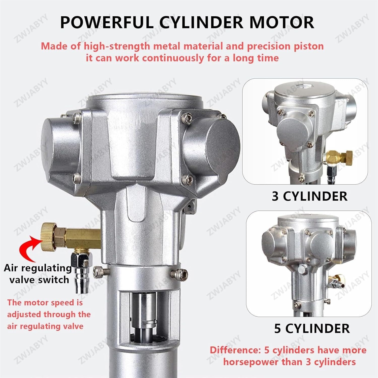 Air Agitator, Pneumatic Paint Mixer, Paint Stirring Machine, Folding Propeller or Ink Dissolver(5cylinders)