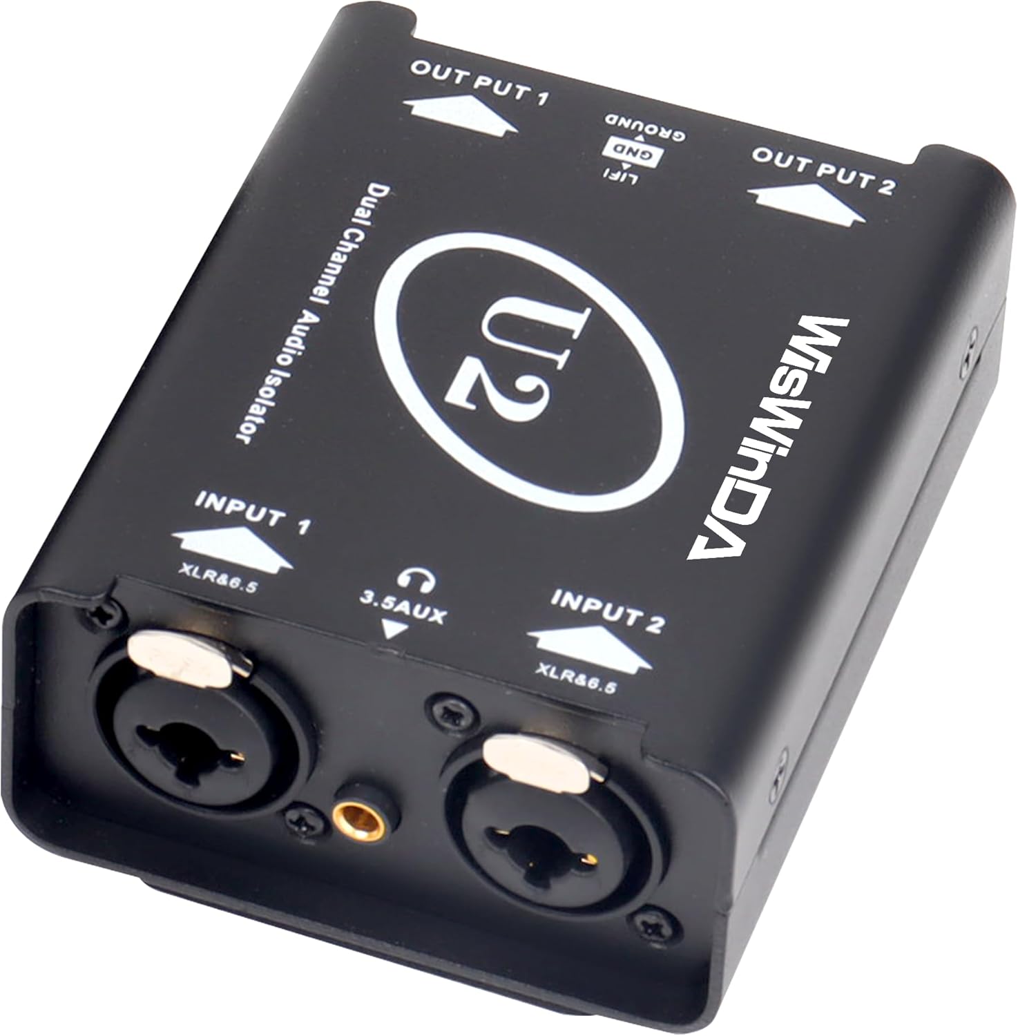 U2 Pro XLR/1/4inch/AUX HiFi Stereo Version Audio Isolation Box Ground Loop Isolator/Noise Filter/Hum Eliminator for Audio System Eliminate Hum&Buzzing Noise (Pro U2-XLR/AUX/TS/TRS)