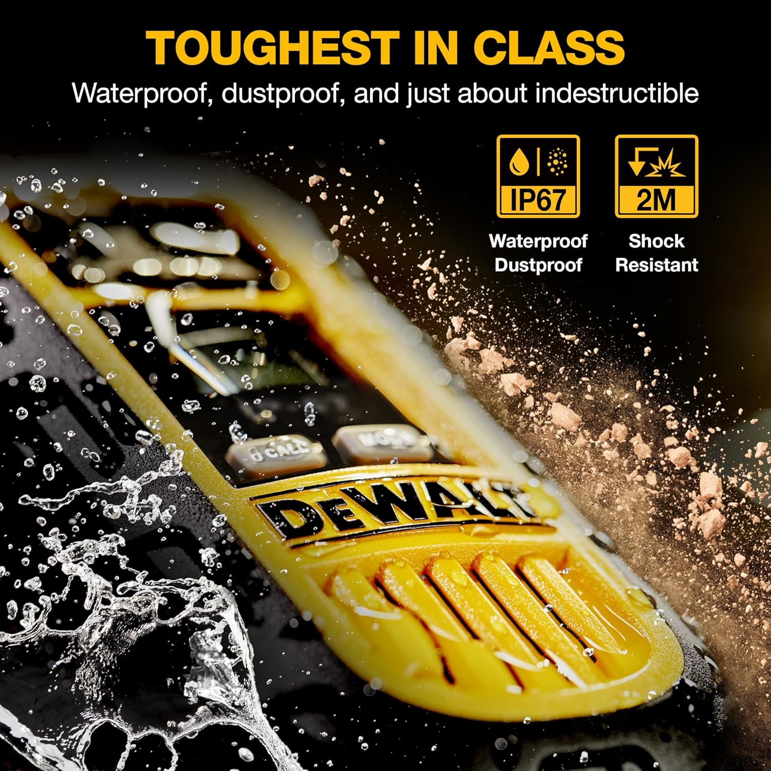 DEWALT FRS Walkie Talkies Long Range 2 Way Radio, 1 Watt, Waterproof & Rechargeable, 6 Pack with Gang Charger, DXFRS300-BCH6