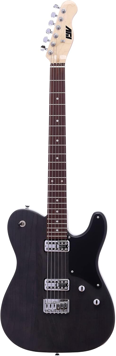 IYV- ITA-450 Solid Ash Body Telecaster Electric Guitar, Satin Black