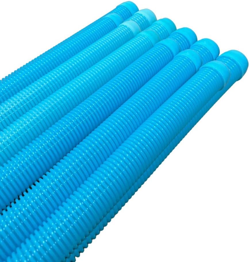 DPM Heavy-Duty Pro Swimming Pool Cleaner Hose 4 Ft Made in USA Swimming Pool Vacuum Cleaner Sectional Hose Universal Compatible Navigator Baracuda G3 Kreepy Krauly Rebel Aquanaut (12, Aqua Blue)