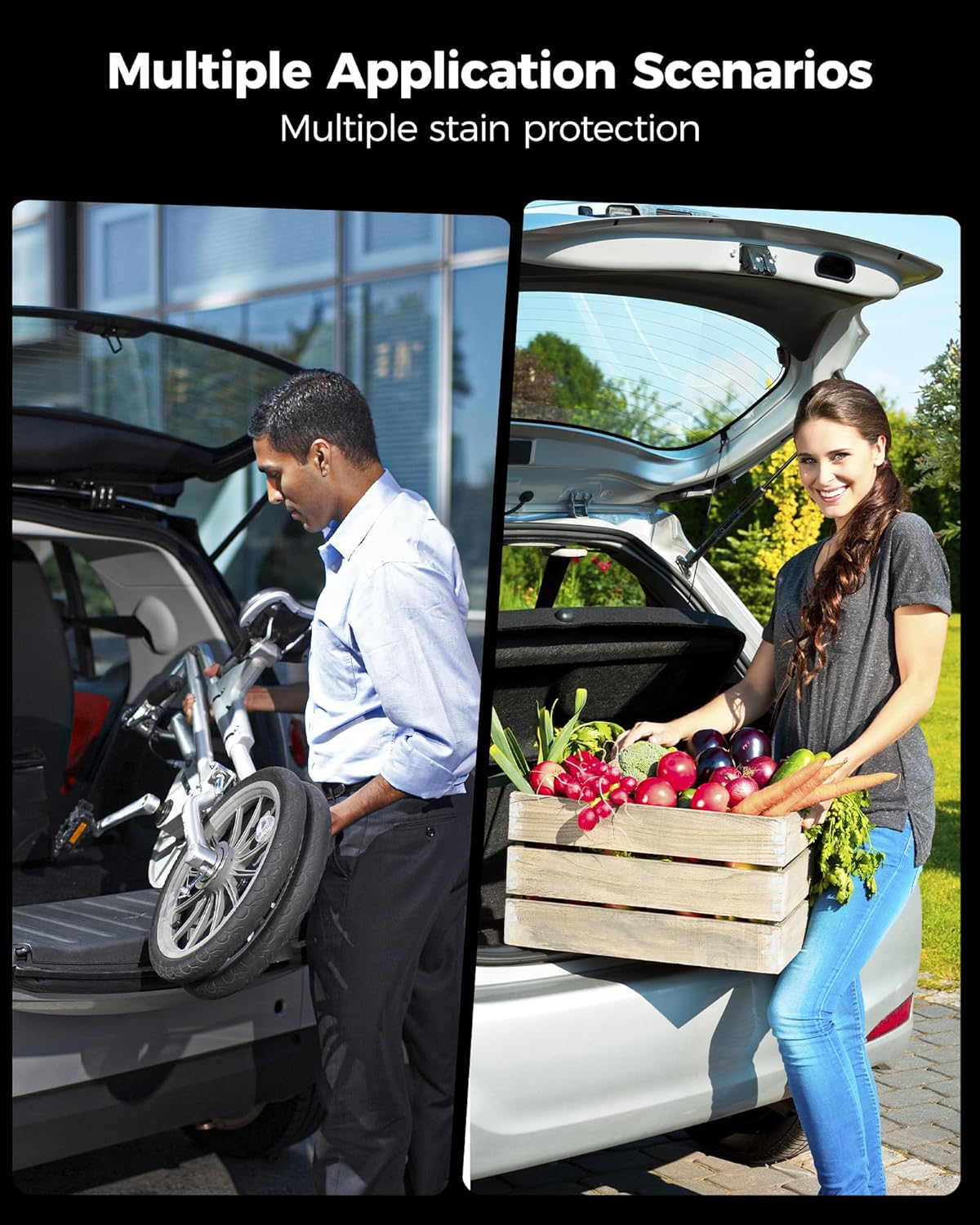 3W Cargo Mat for 2022-2025 Jeep Grand Cherokee Accessories, Full Coverage All Weather Trunk Cargo Liner with Backrest Protectors (Include 4xe Not for L or WK), Black