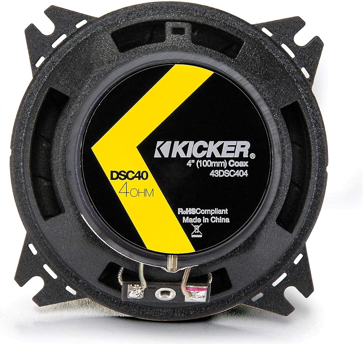 KICKER DSC40 4-Inch (100mm) Coaxial Speakers, 4-Ohm (Pair)
