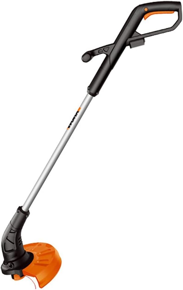 Lawn Mowers Cordless Lawn Mower Small Household Lawn Mower Made of Orange Metal Material Handheld Lithium Battery Lawn Mower for Courtyard Garden, 1.5+4Ah