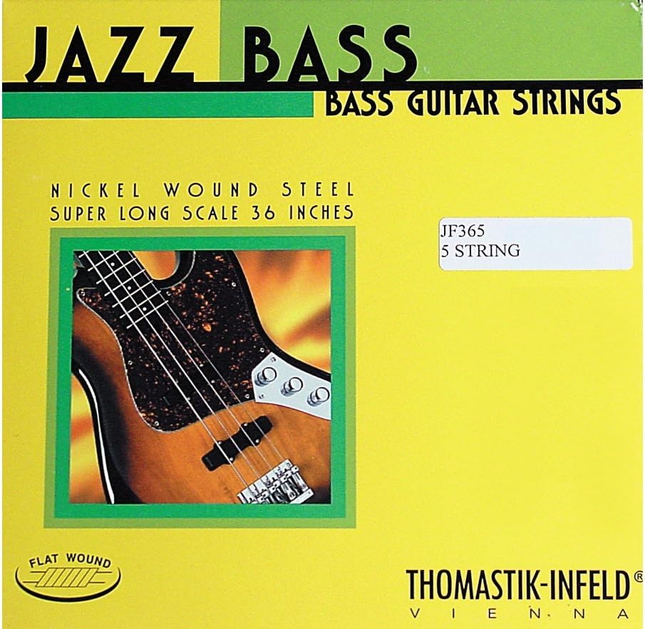 Thomastik-Infeld JF365 Jazz Flat Wound Bass Guitar Strings - .044-.136 Super Long Scale 36-inch 5-string