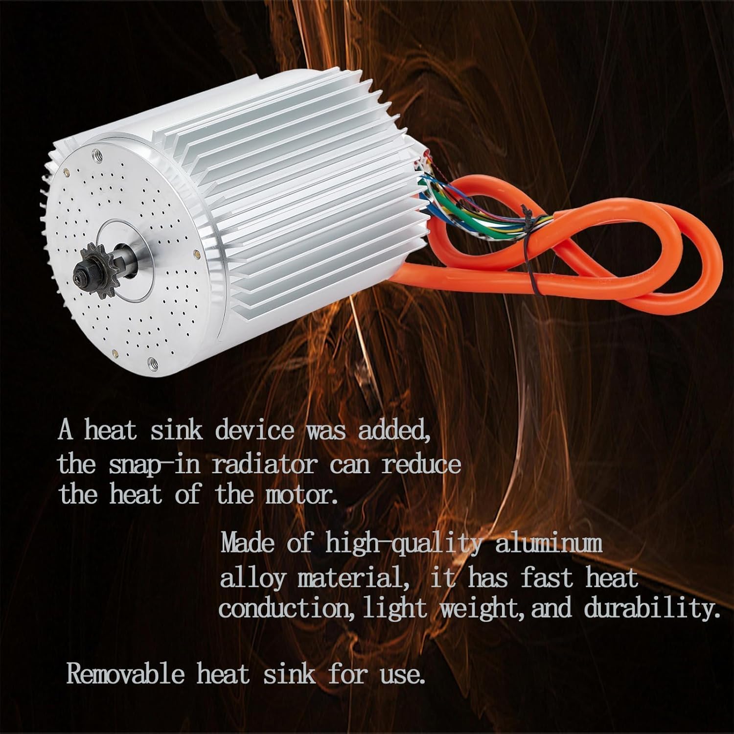 Electric DC Motor 72V 3000W Motor Kit with 48V-72V Brushless Controller and Half Twist Throttle for Go-Karts Programmable Brushless Controller with Temperature Sensing Function (72V 3000W)