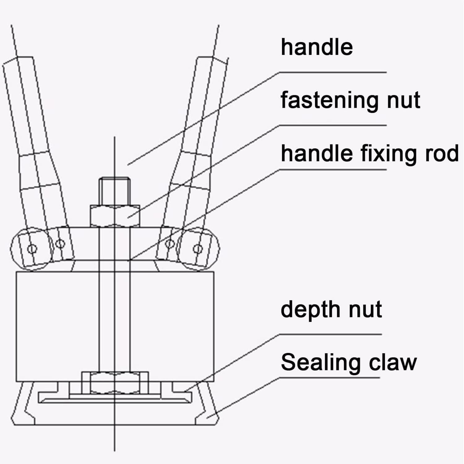 Heavy Duty Iron Barrel Sealing Machine, 200L Drum Cap Sealer & Pliers, 35mm & 70mm Crimping Tool for 53 Gallon Oil Drums, Durable Barrel Sealing Equipment