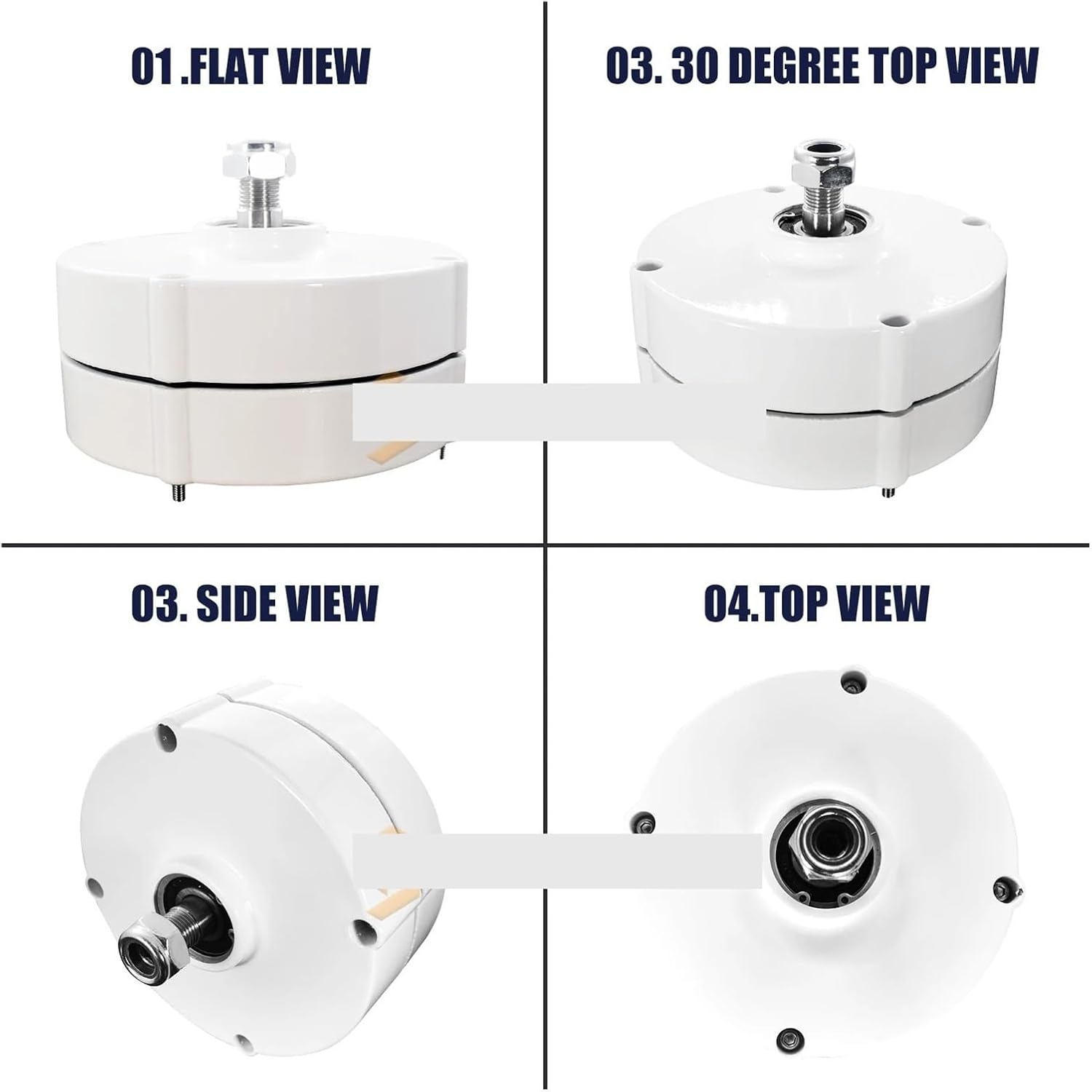 Wind Turbines Generator, 500w Wind Turbine Generator 12V 24V 750 RPM AC DC Power Magnetic Water Turbine Hydro tor Windmill Low Starting Speed for Home(Type 4,12V)