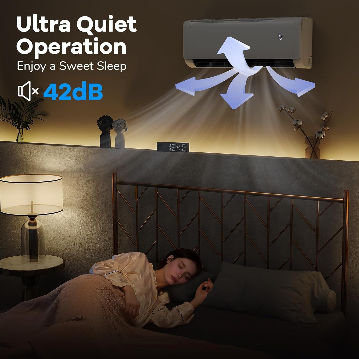 ARLIME 9100 BTU Mini Split Air Conditioner & Heater, WiFi Enabled 20.5 SEER2 115V Ductless Inverter AC Unit w/Complete Installation Kit, Compatible with Alexa, Cools Up to 450 Sq.Ft (White,9100BTU)