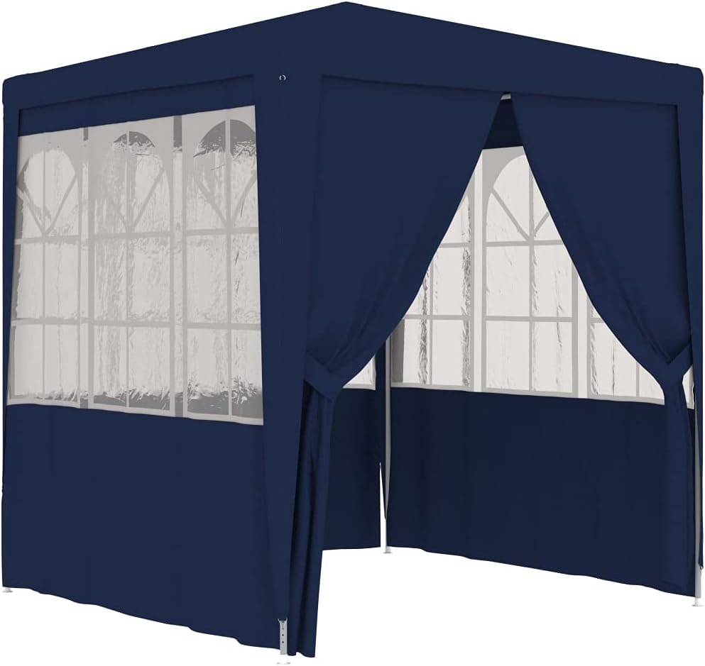 Professional Party Tent with Side Walls 6.6'x6.6' Blue 0.3 oz/ft²,Spacious Party Tent for Unforgettable Outdoor Gatherings Outdoor Living, Patio Furniture & Accessories, 2 x 2 m
