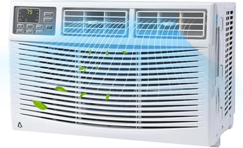Window Air Conditioner, 10,000 BTU Capacity Covers 450 Sq Ft, Smart Home Compatible with Remote Control and with Wi-Fi Connectivity, Quick Install Window Unit for Bedrooms & Living Spaces