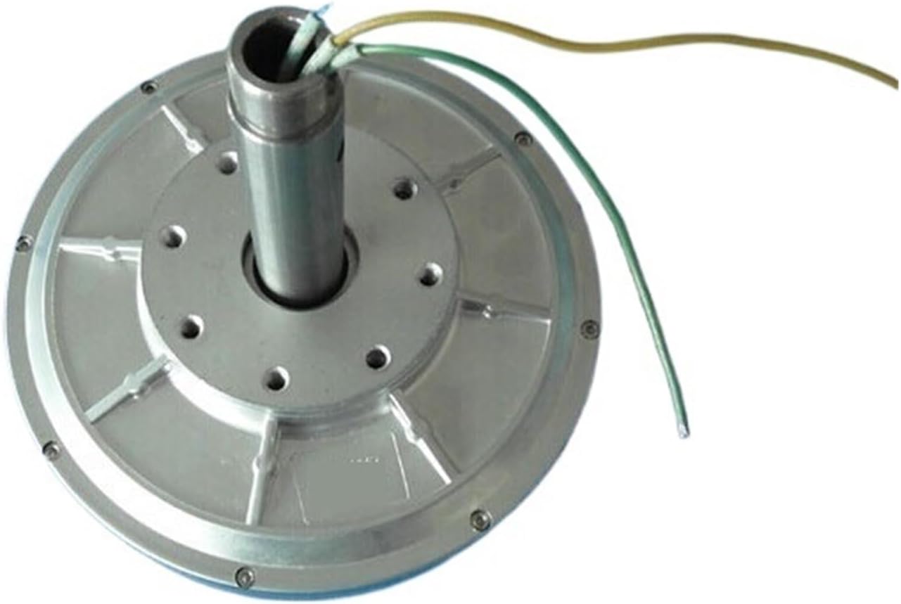 Wind Turbine Generator Kit, 500W Wind Generator 12V 24V 48VAC 350RPM Coreless Permanent Magnet Generator Three Phase Low Wind Speed Starting Wind Turbines for Hybrid Solar Wind System(24VAC)