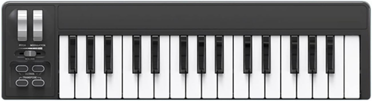 Arrangement with Pedal Mini Keyboard Equipment 32-Key Playing Space-Saving Controller Pad DJ Electronic Sound