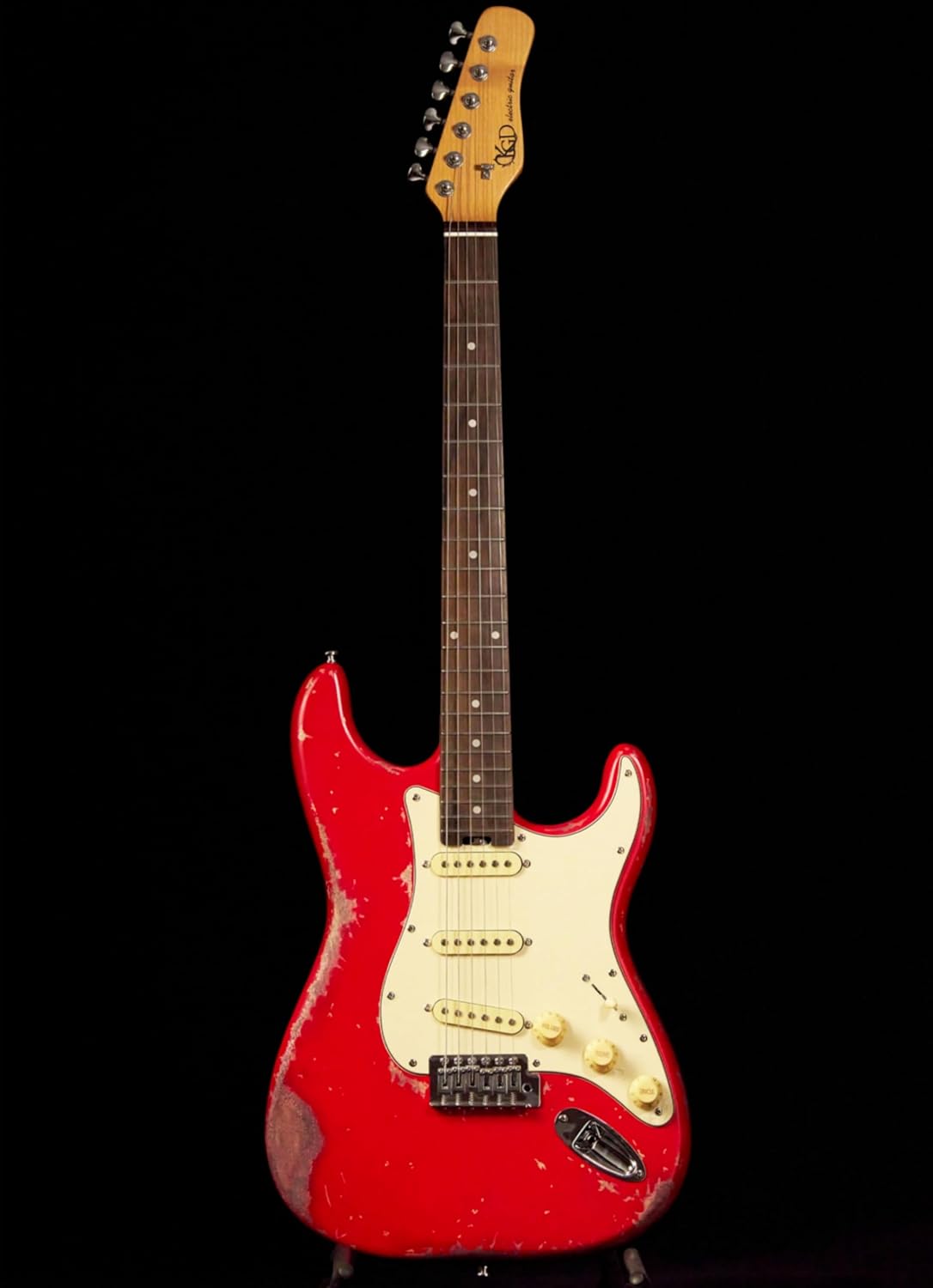 KGD Relic Electric Guitar,Roasted Maple Neck and Rosewood fingerboard,Bone Nut,6-String Relic Guitar,Professional/Full Size/Electric Guitars for Adults