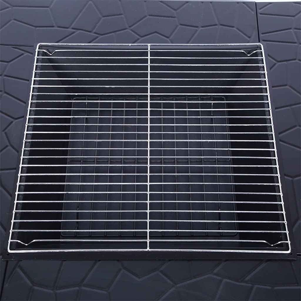 Suqre Metal Tabletop Fire Pit, Outdoor Wood Burning Firepit Heating and BBQ Grill Dual-use, Perfect for Garden Backyard Xmas Patio