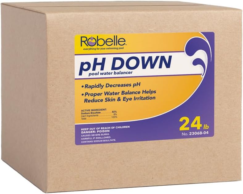 Robelle 24-Pounds Premium pH Down for Pools, Concentrated Sodium Bisulfate, Made in USA