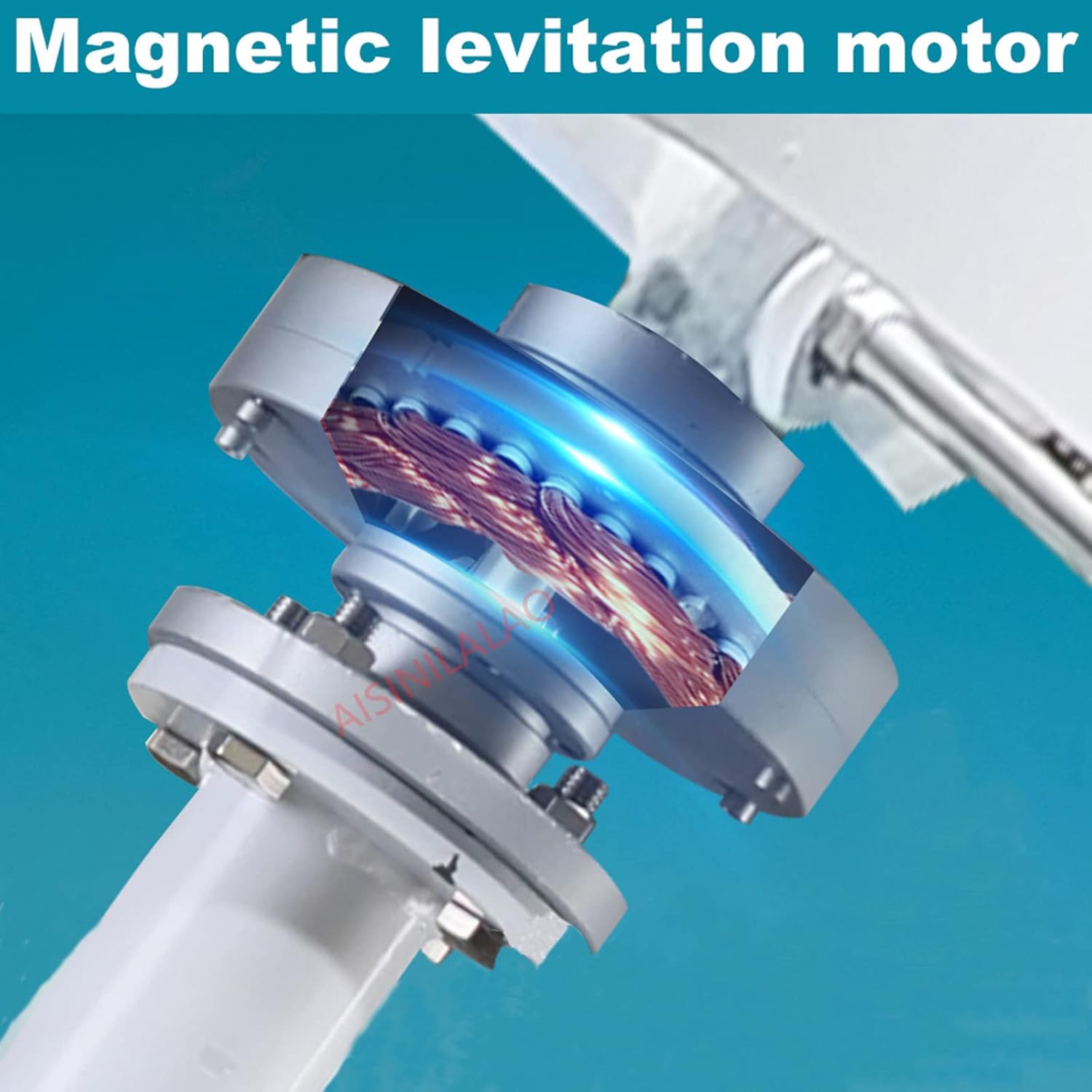 8000W 12V/24V Vertical Wind Turbine Generator, 10 Blades Helix Magnetic Levitation Wind Turbine Generator with Controller & Ring Flange -White