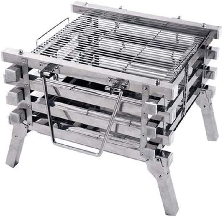 BBQ Grill Outdoor Portable Fire Pit Outdoor Foldable Bonfire Stove 16'' Steel BBQ Grill for Camping Picnic Bonfire Patio Backyard Garden,Outdoor Fire Pits