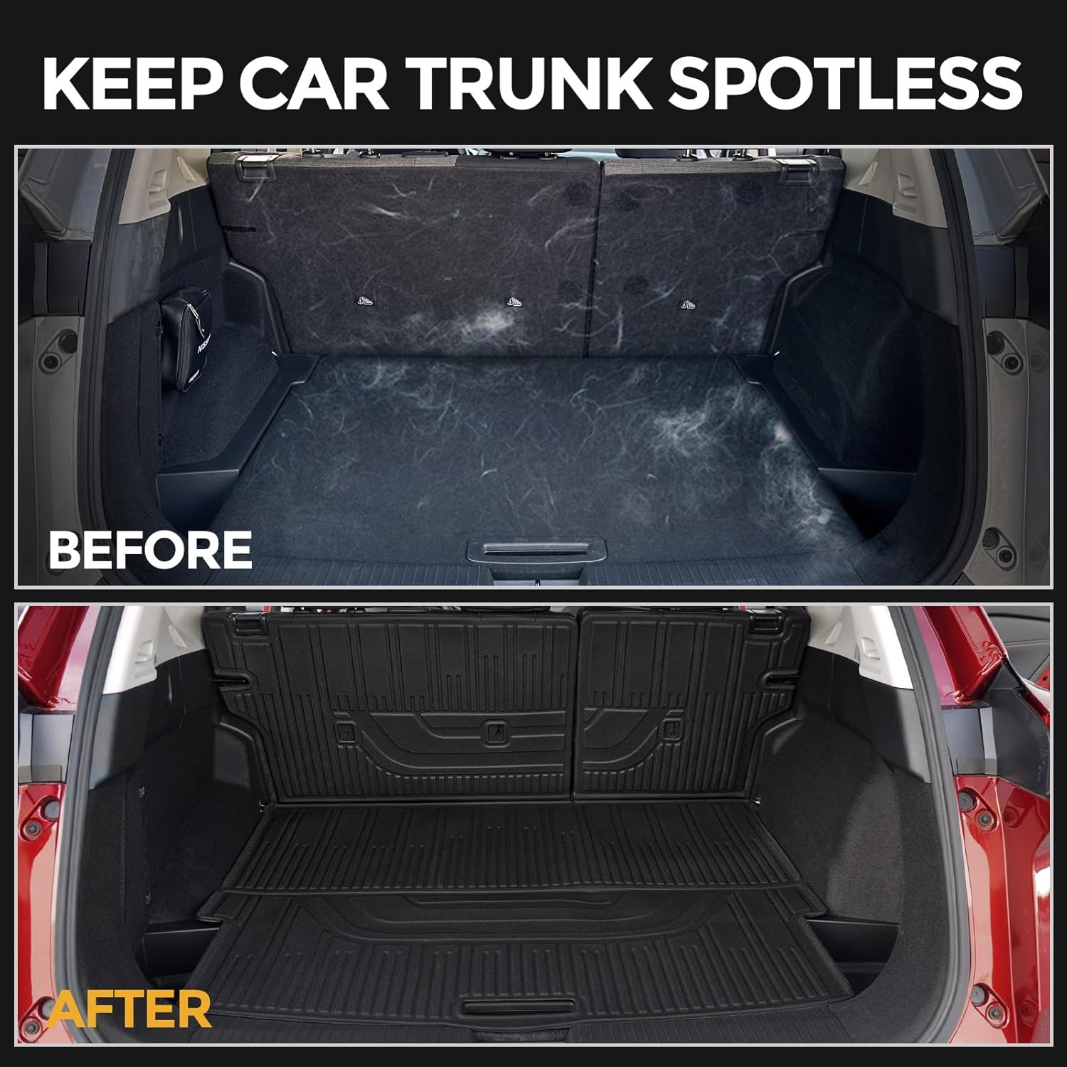 Floor Mats Set for Nissan Rogue 2026 2025 2024-2021 Accessories, Full Coverage All Weather Floor Mats Cargo Mat with Backrest Protectors & Door Sill Guards (Not for Sport)