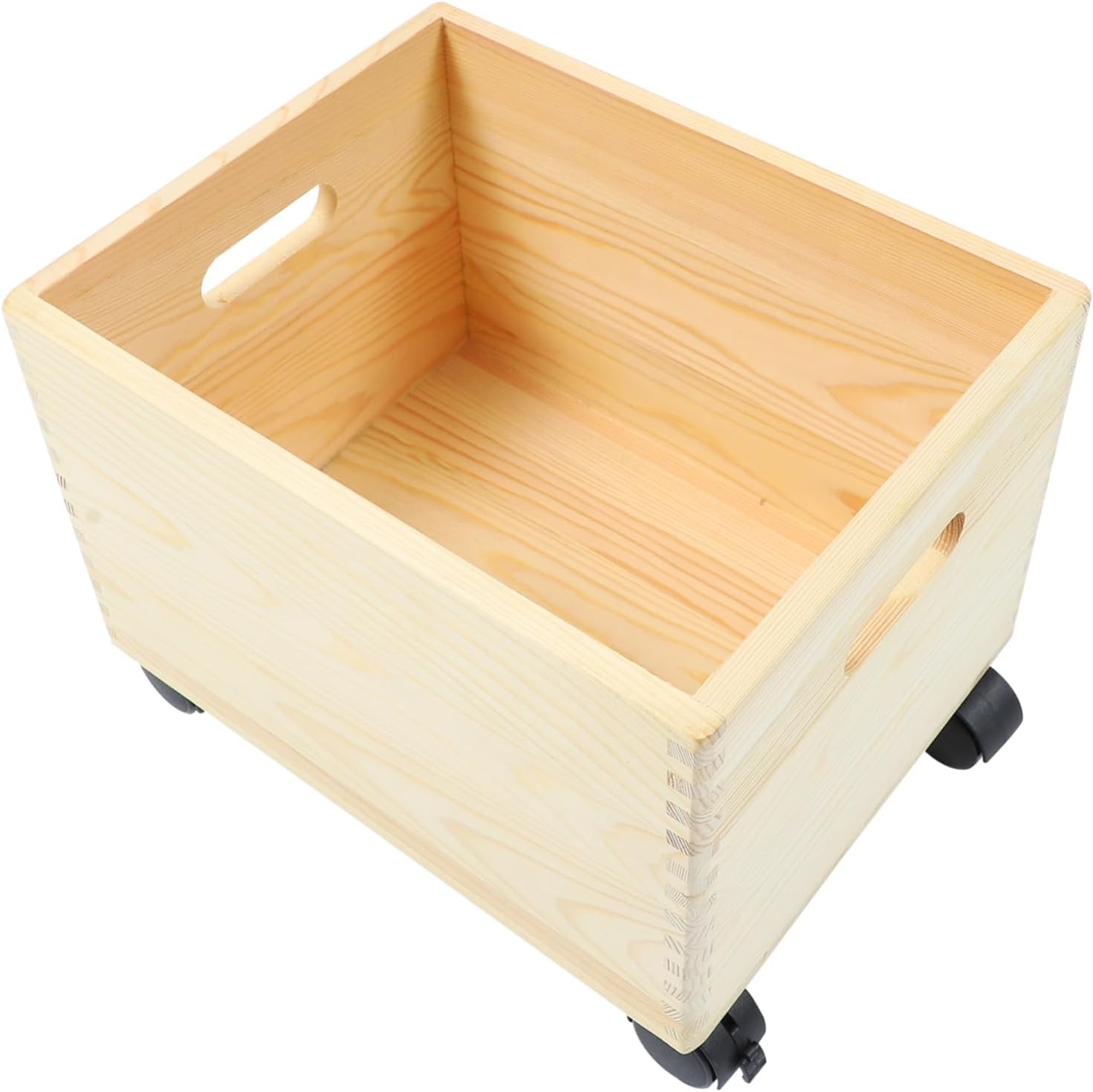 1pc Wooden Clothes Organizer Wheels Capacity Household Storage Case for Toys Sundries and More Material for Easy Organization