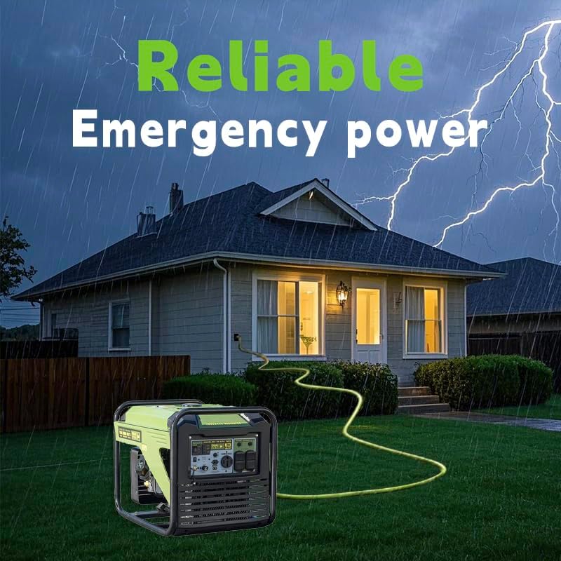 30 Amp Generator Extension Cord (50 Feet) 4-Prong 120/250 Volt 7500W, Lock L14-30P/L L14-30R, 10 Gauge SJTW Locking Power Cord for Manual Transfer Switch ETL Listed