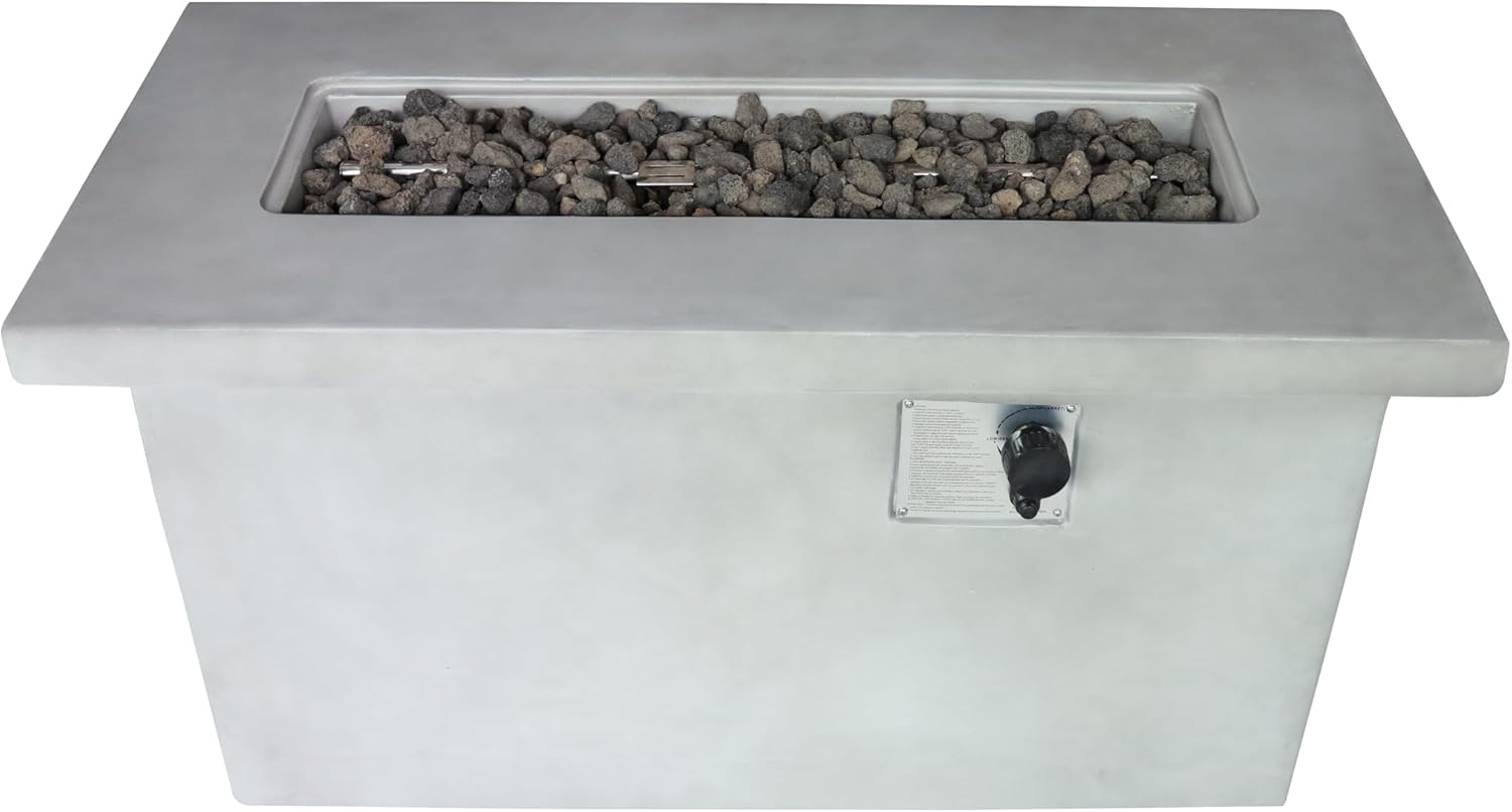 24'' H Concrete Propane,Natural Gas Outdoor Fire Pit Table XJ155